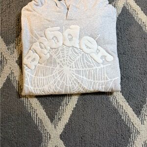 Gray Sp5der Graphic Sweatshirt